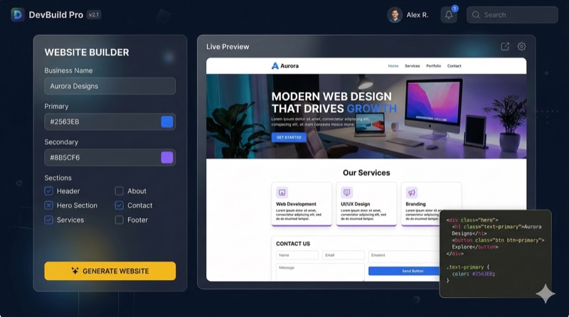 Generador de Página Web - Herramienta creada con IA